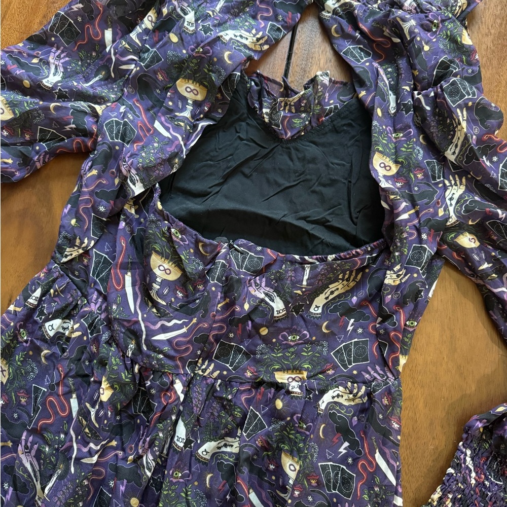 Disturbia Purple Goth magical Maxi Dress - Picture 3 of 4